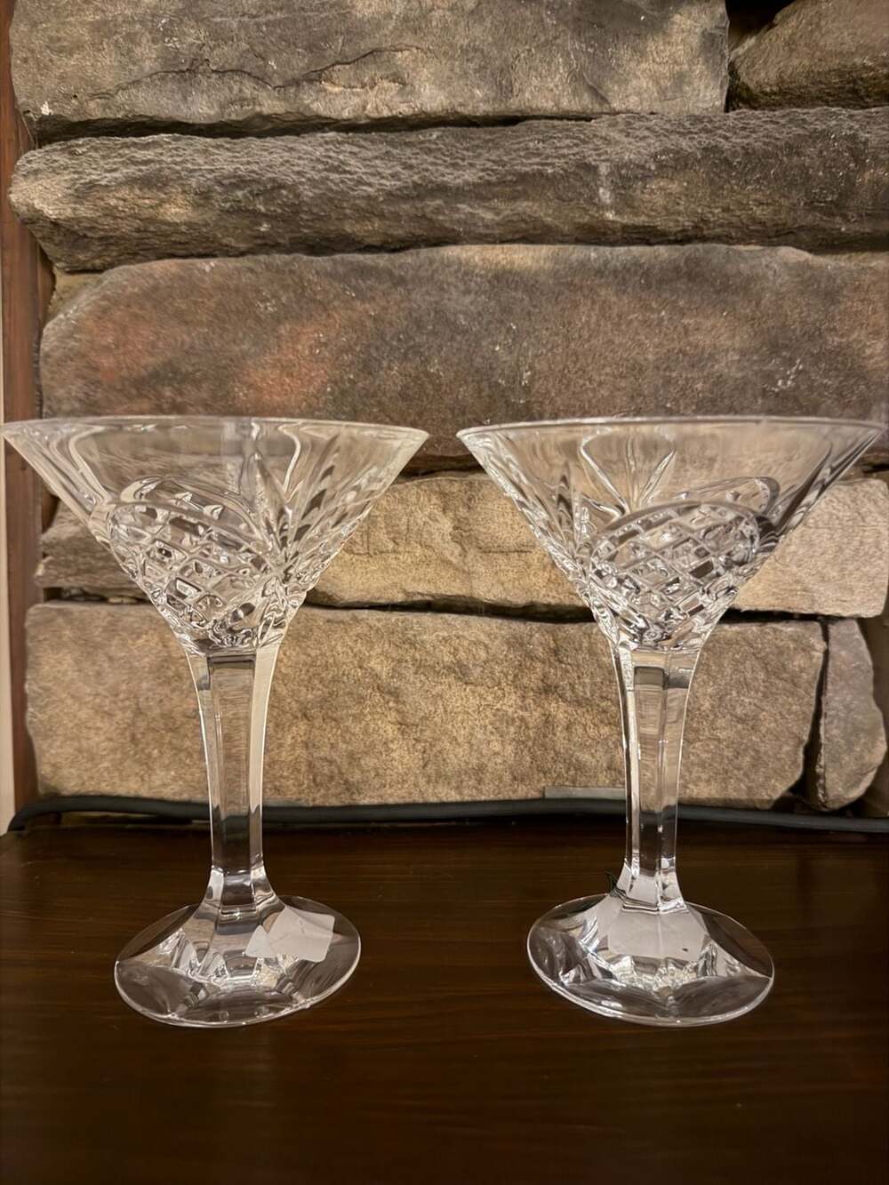 Shannon Crystal Dublin Martini Glasses 24% Lead Crystal Set of 2